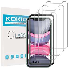 Lot de 4 verres trempés pour iPhone 11 et iPhone XR Kokio - Dureté 9H, 0.33mm (Via coupon - Vendeur tiers)