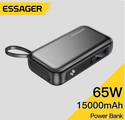 Batterie externe Essager recharge rapide 65W, câble USB C, 15000mAh –