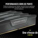 Kit Mémoire RAM DDR5 Corsair Vengeance - 32 Go (2 x 16 Go), 5200 MHz, CAS 40 (CMK32GX5M2B5200C40)