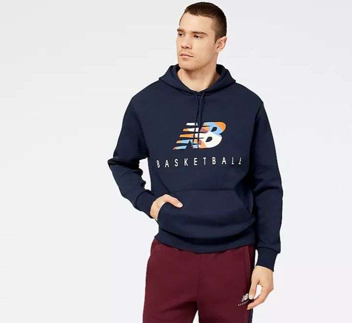 Pull à capuche New Balance Hoops Abstract Fleece pour Homme - Tailles S ou L
