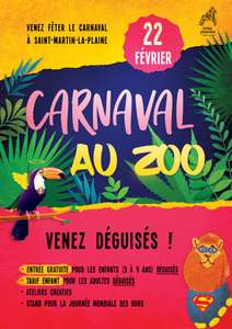 Entrée gratuite pour les enfants (de 3 à 9 ans) déguisés & Tarif enfant pour les adultes déguisés - Zoo de Saint-Martin-la-Plaine (42)