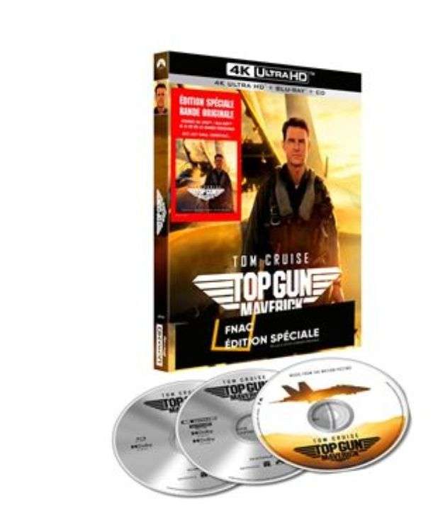 Blu-ray 4K UHD : Top Gun : Maverick Édition Limitée avec CD Bande Originale Spéciale Fnac