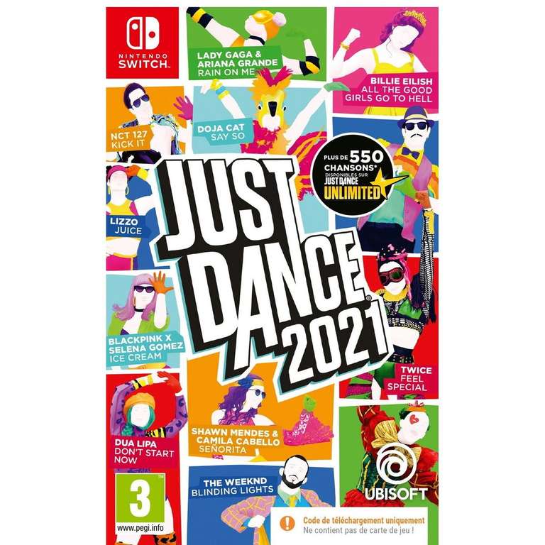 Just Dance 2021 sur Nintendo Switch (code dans la boite)
