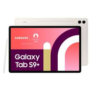 [The Corner] Tablette Samsung Galaxy Tab S9+ Wi-Fi SM-X810NZEAEUB Crème 256 Go + Book Cover (via ODR 150€)