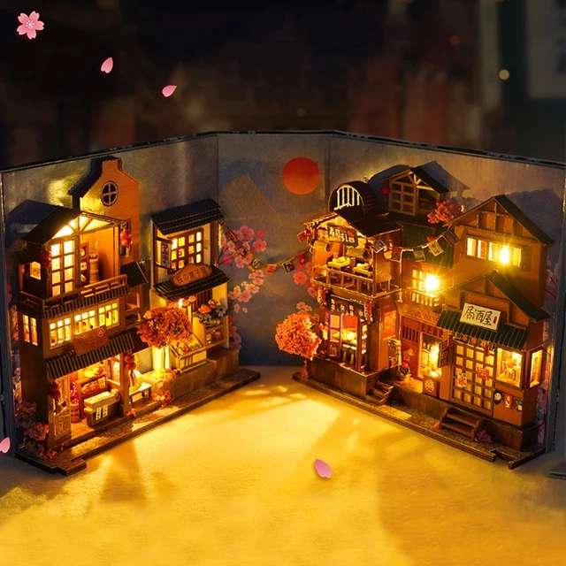 Puzzle 3D Book Nook à influence japonaise –