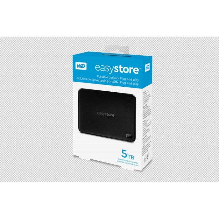 Disque dur externe HDD Western Digital Easystore 5 To USB 3.0 – à prix ...