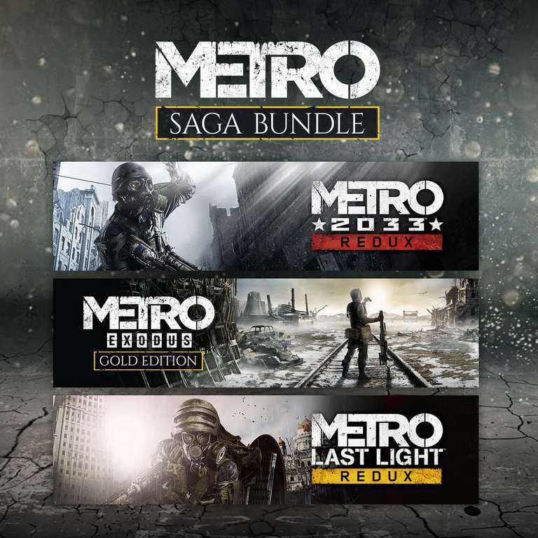 Pack Metro Saga: Metro 2033 Redux, Metro: Last Light Redux et Metro Exodus Gold Edition sur PS4/PS5 (dématérialisé)