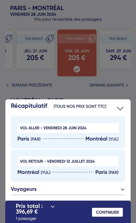 Vol Direct A/R Paris (ORY) <-> Montréal (Canada) - Du 28 Juin au 12 Juillet