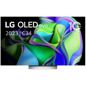 TV 55" LG OLED55C3 (2023) - OLED Evo, 4K UHD, 100 Hz, HDR10 Pro, Dolby Vision IQ, HDMI 2.1, VRR & ALLM, FreeSync Premium / G-Sync, Smart TV