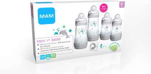 Coffret Mon 1er MAM Easy Start - 4 Biberons + 1 Sucette + 1 Boite Doseuse, Dès la naissance, Anti-colique, Sans BPA ni BPS