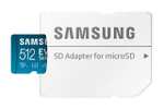 Carte mémoire microSDXC Samsung EVO Select - 512 Go, UHS-I, U3, avec adaptateur SD (MB-ME512KA/EU)