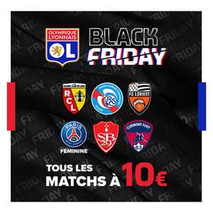 Sélection de Billets pour les Matchs de l'Olympique Lyonnais à 10€ - Ex : OL - Lens