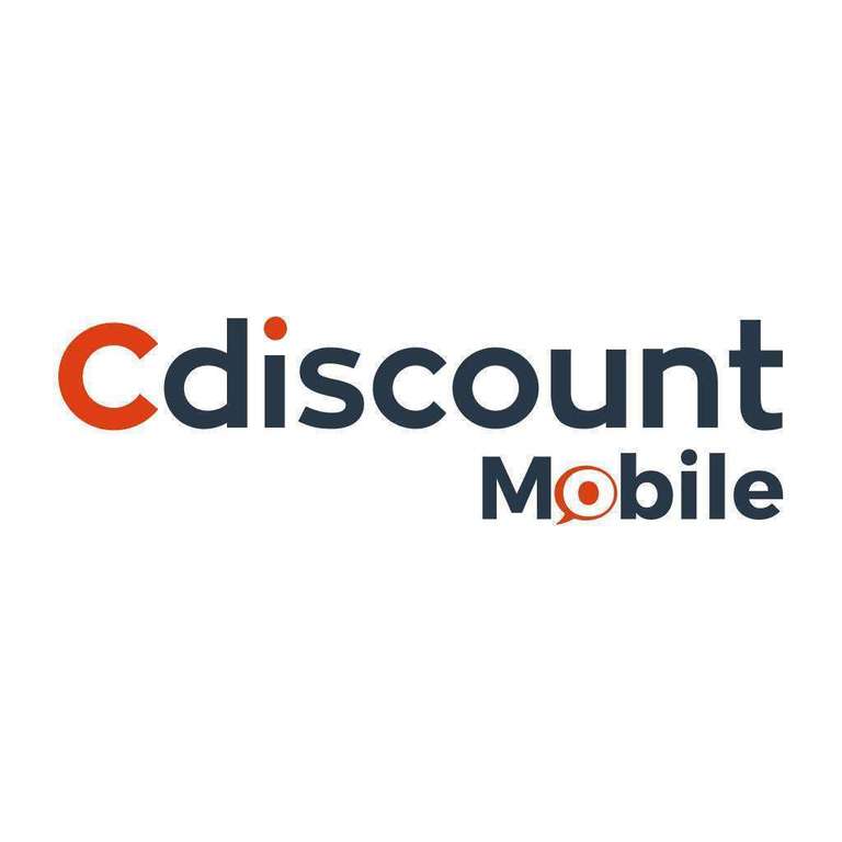 Forfait mobile Cdiscount Mobile Appels/SMS/MMS illimité + 100 Go de DATA 4G dont 14 Go en Europe/DOM (Sans engagement)