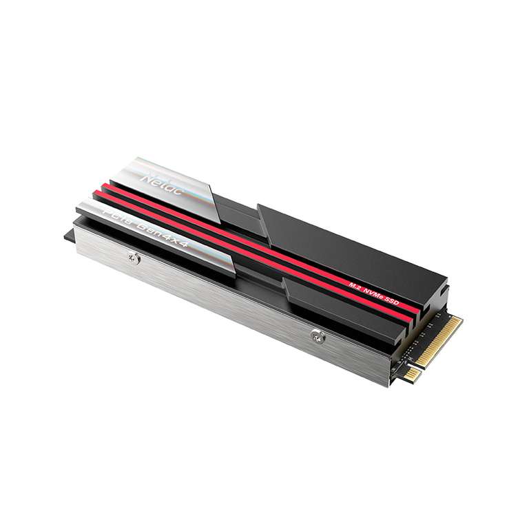 SSD interne M.2 NVMe Netac NV7000 (TLC, DRAM) - 2 To, 7200-6800 Mo/s, Dissipateur inclus, Compatible PS5