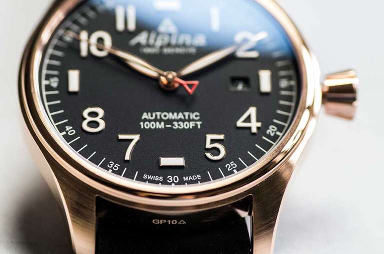 Montre Alpina Startimer Pilot Automatic 44 mm Verre sapphire (Taxes et Frais d'Importations Inclus)