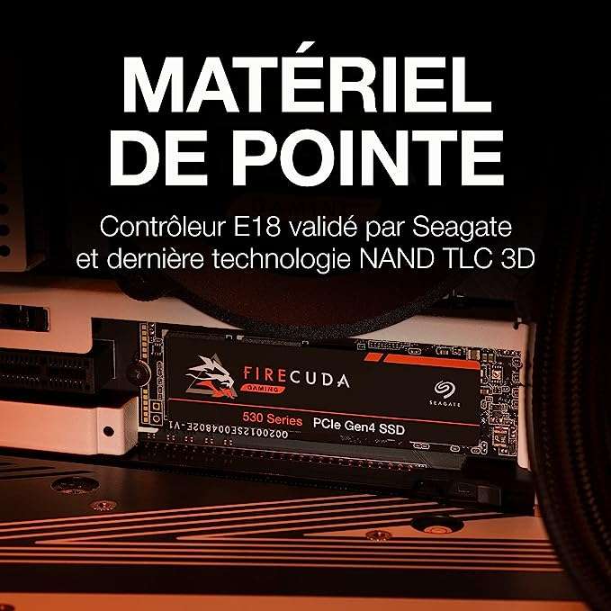 SSD interne M.2. NVMe Seagate FireCuda 530 - 1 To