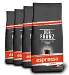 Lot de 4 paquets de café Der-Franz en grains entiers - 4 x 1Kg