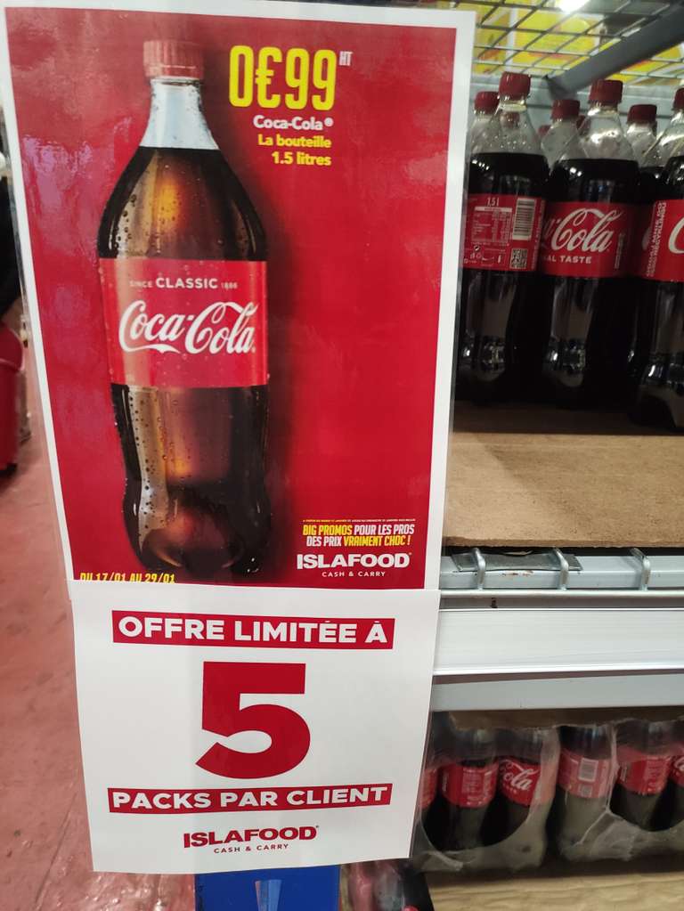 Bouteille de Coca-Cola (1,5L) - Islafood Villeneuve-la-Garenne (92)