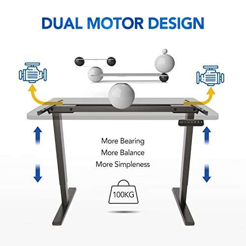 Bureau Assis Debout Électrique FLEXISPOT à 2 Moteurs (Vendeur Tiers)