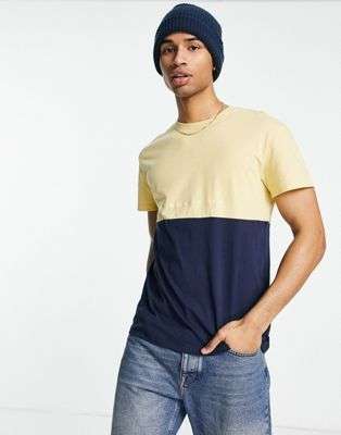 T-Shirt Jack & Jones Homme - 100% coton - Beige et bleu (du XS au XL)