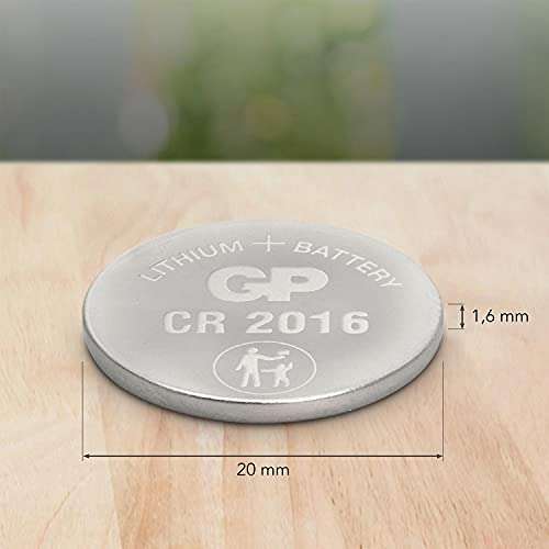 Lot de 5 piles GP Lithium 3V CR2016