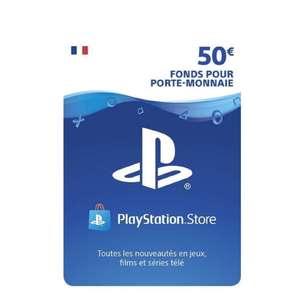 13% de réduction sur les cartes PSN France - Ex : Carte PSN : PlayStation Network de 50€ (Dématérialisé)