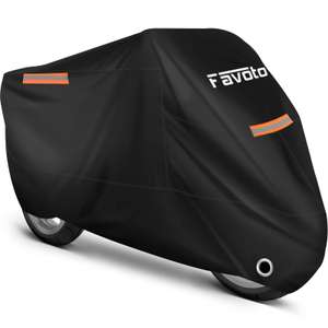 Housse de Protection Favoto pour Moto Couverture 210T - 245x105x125 cm