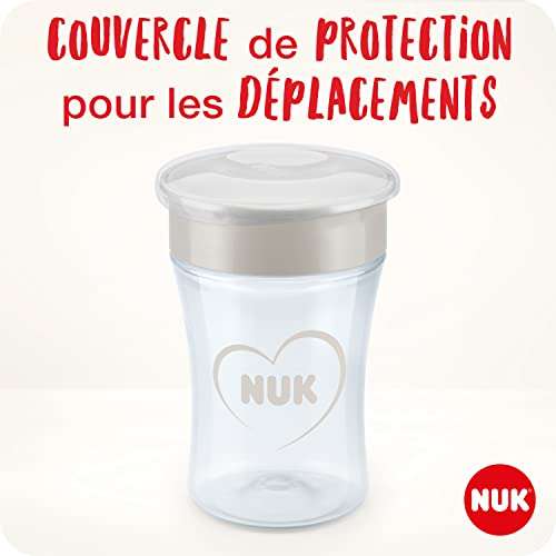Lot de 2 Tasses d’Apprentissage Nuk Magic Cup (10255632) - 8+ mois, sans BPA, 230 ml, hérisson, bleu