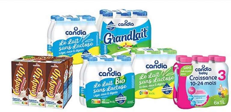 -30% sur une sélection de lait Candia