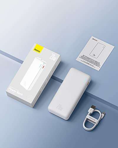 Batterie Externe Baseus - 20000mAh, 20W, USB-C, 3 Ports & Ecran LED (vendeur tiers - via coupon)