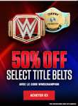 50% de réduction sur les ceintures de la WWE (wwe.com)