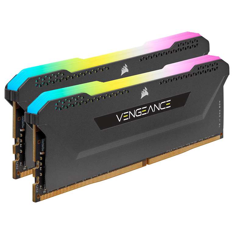 Kit mémoire RAM Corsair Vengeance RGB Pro SL - 16 Go (2 x 8 Go) DDR4, 3200 Mhz, CL16 (‎CMH16GX4M2E3200C16‎)