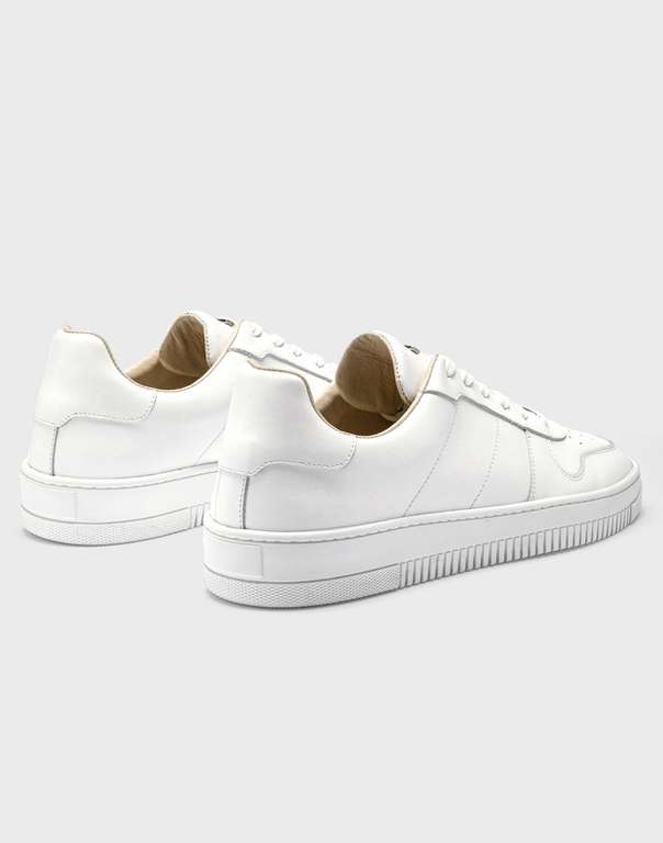 Sneakers pour Homme Eyden - En cuir, bi matière, blanc, tailles 39/40/44 ou 45
