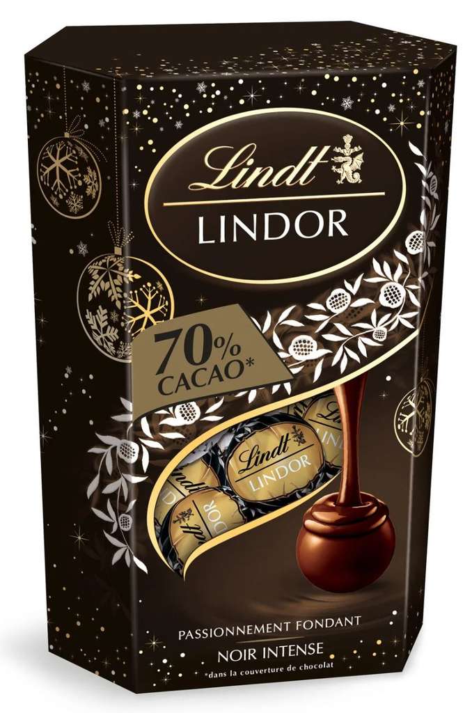 LINDT Lindor édition Noël assortiment de bouchées au chocolat au