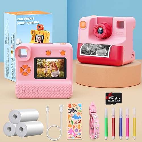 10 rouleaux de papier d'impression pour appareil photo pour enfants, papier  de recharge