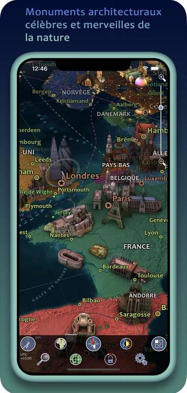 Application Earth 3D World Atlas gratuite pour iOS