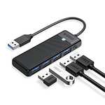 Hub USB Orico - 4 Ports USB 3.0, Noir/Bleu ou Blanc (vendeur tiers - via coupon)