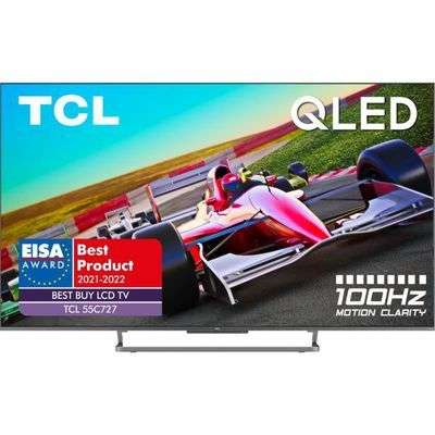 TV QLED 55" TCL 55C727 - 4K UHD, 100Hz Motion Pro, Smart TV (Via ODR 100€)