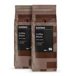 2 paquets de café en grains Amazon Brand Solimo - UTZ Certified, 2 Kg (2x1Kg)