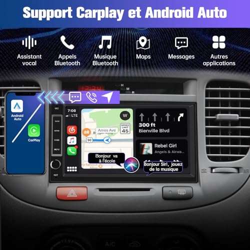 Poste Radio Voiture Bluetooth 5.1 , Android 12 - Écran Tactile Autoradio  6,2 (Via Coupon - Vendeur Tiers) –