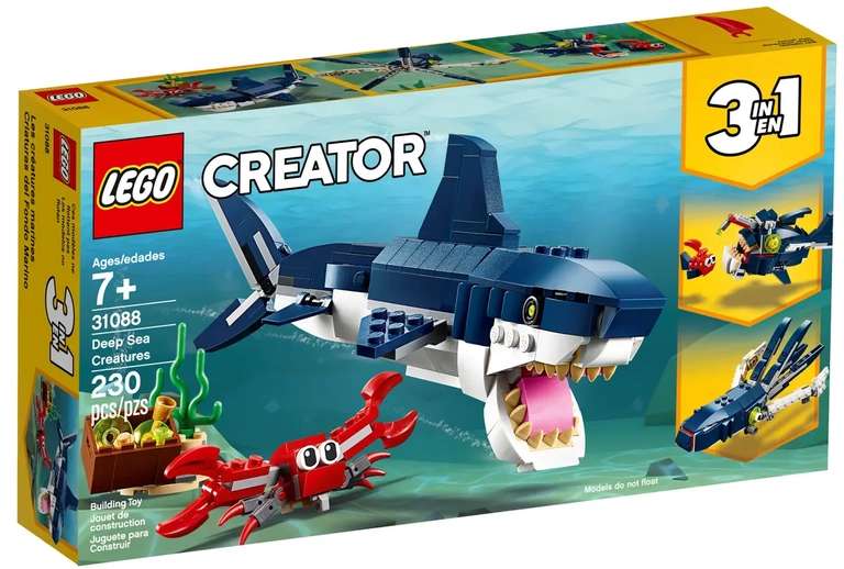 Sélection de jeu de construction Lego Creator (31112 et 31088) Lion et Requin - Lidl Chateaugiron (35)