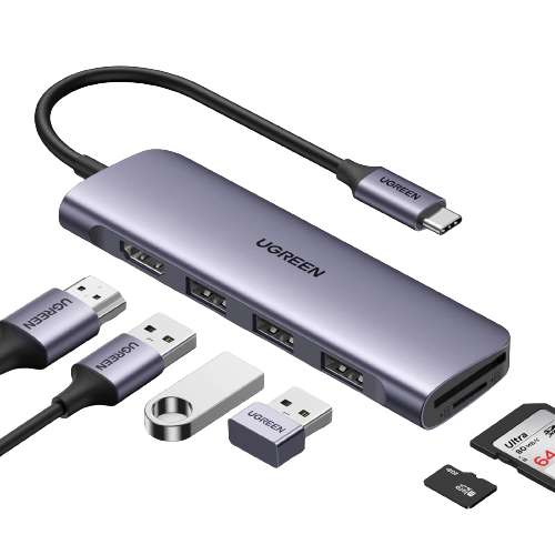 Hub USB C Ugreen Revodok HDMI 4K 6 en 1 Adaptateur USB C –