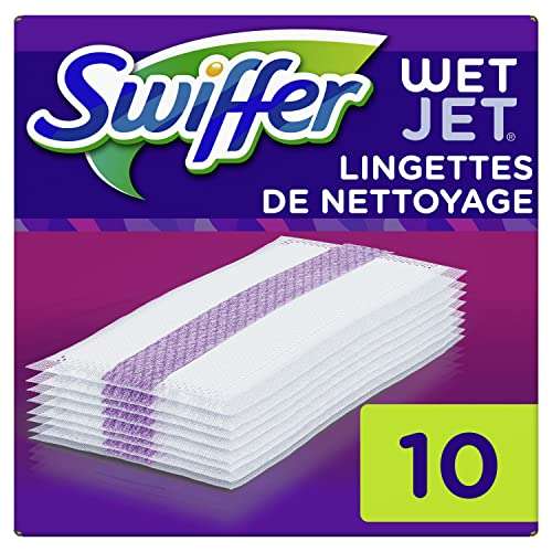 Lot de 40 lingettes de nettoyage pour Balai Swiffer Wetjet (4 x 10 lingettes)