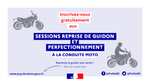 Sessions de Reprise de guidon & de Perfectionnement à la conduite moto - Départements de Vendée, Marne, Ain et Puy-de-Dôme (Sur inscription)
