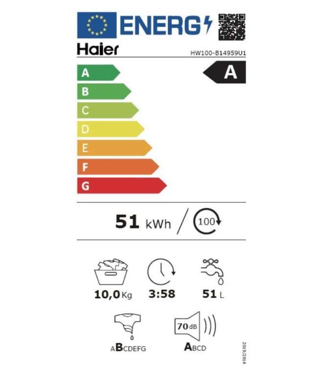 Haier - Avec ses 12 kg de capacité : 8 + 4 kg en lavage et 4 kg en