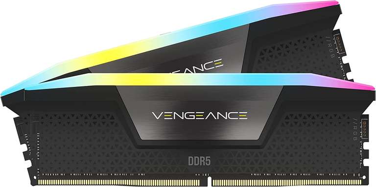 Kit Mémoire RAM DDR5 Corsair Vengeance RGB - 32 Go (2 x 16 Go), 6000 MHz, C38, DIMM (CMH32GX5M2D6000C36)