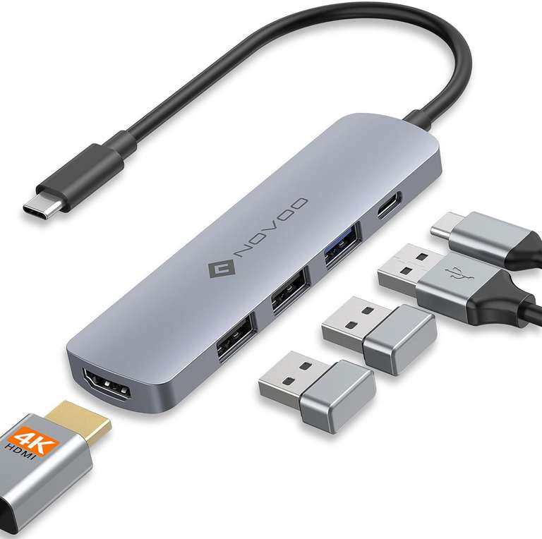 Hub USB C NOVOO 5-en-1 (via coupon) –