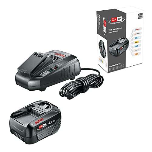 Kit de démarrage pour gamme Bosch Home and Garden 18V - Batterie 4.0Ah + Chargeur