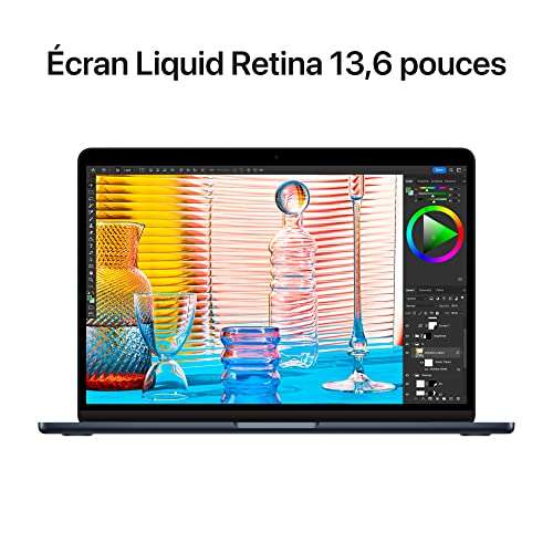 PC Portable 13.6" Apple 2022 MacBook Air - Puce M2, écran Liquid Retina, 8Go de RAM, 512 Go SSD