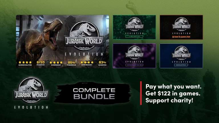 Jurassic Bundle - Jurassic World Evolution sur PC dès 1€ (Dématérialisé - Steam)